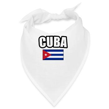 Cuba Kuba Flagge National Havanna Geschenk - Bandana - Weiß - Vorne