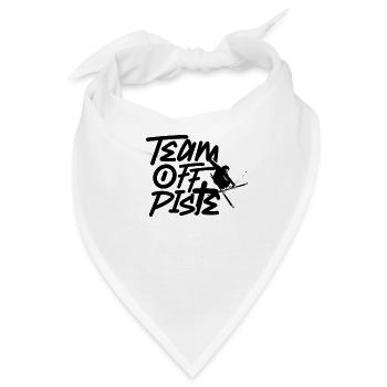 Team Tiefschneefahren Tiefschnee Skifahren Skier - Bandana - Weiß - Vorne