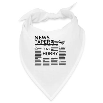 Zeitung lesen ist mein Hobby Leser Zeitschrift - Bandana - Weiß - Vorne