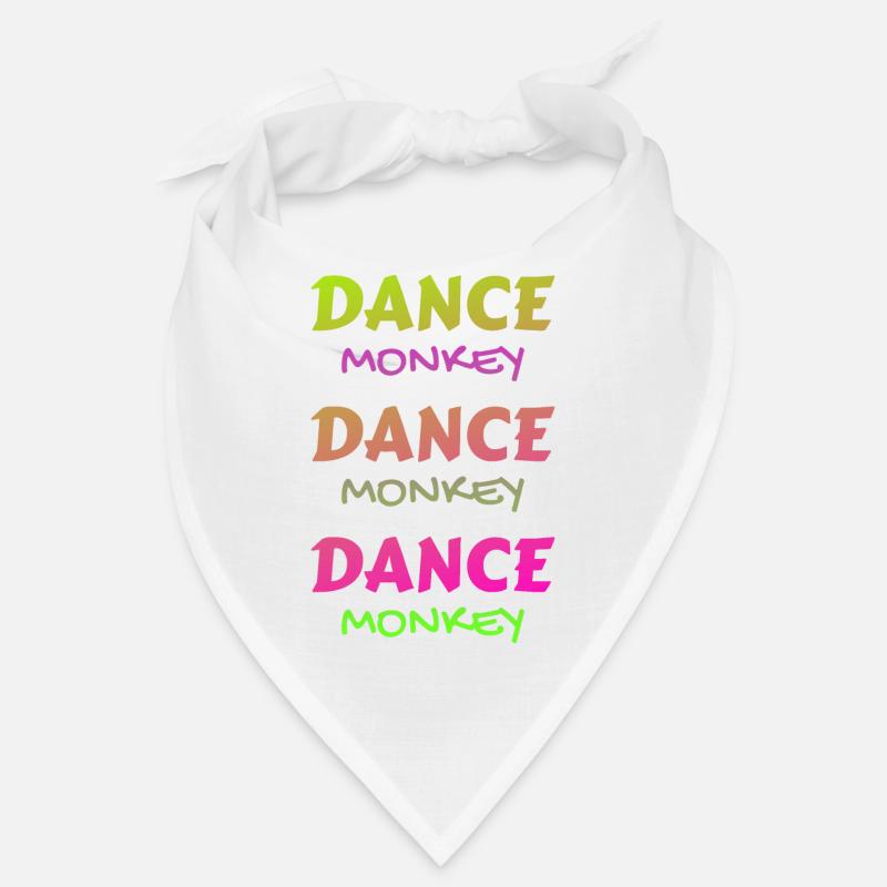Danse singe coloré belle unique - Bandana - blanc