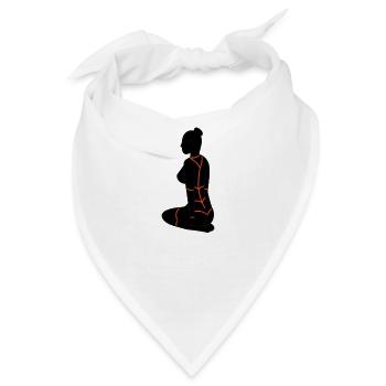 Nackte Frau | Bondage | Sex | Nude | BDSM | Liebe - Bandana - Weiß - Vorne