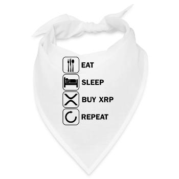 eat sleep buy xrp Ripple HODL Krypto Crypto - Bandana - Weiß - Vorne