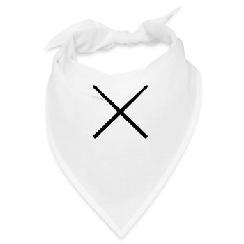 Schlagzeug Sticks - Bandana - Weiß - Vorne