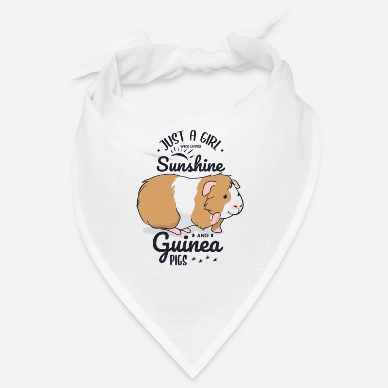 Cochon d'Inde soleil et cochons d'Inde - Bandana - blanc