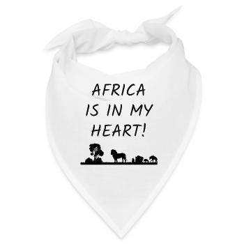 Afrika Africa - Bandana - Weiß - Vorne
