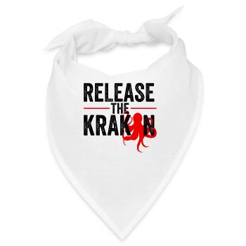 Release The Kraken Tintenfisch Rot Geschenk Spruch - Bandana - Weiß - Vorne
