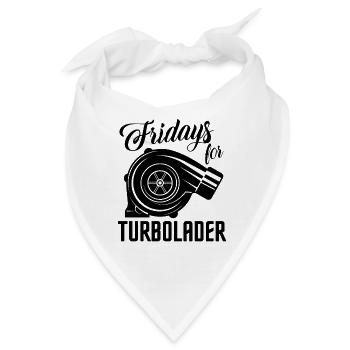 Turbolader Boost Petrol Schrauber Turbo Geschenk - Bandana - Weiß - Vorne