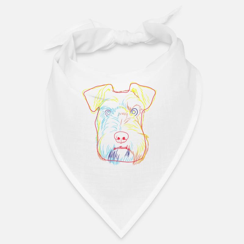 Chien moustache coloré Bandana