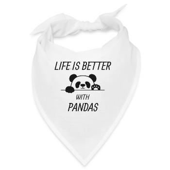 Pandas - Bandana - Weiß - Vorne