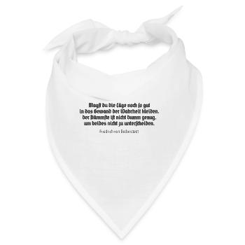 Magst du die Lüge - Bandana - Weiß - Vorne