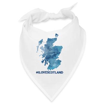 I love Scotland - Bandana - Weiß - Vorne
