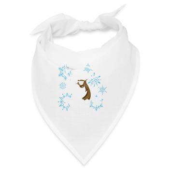 Lass es regnen! Lustiges Rentier - Bandana - Weiß - Vorne