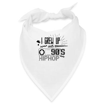 Ich bin mit 9='s Hip Hop aufgewachsen 90er HipHop - Bandana - Weiß - Vorne