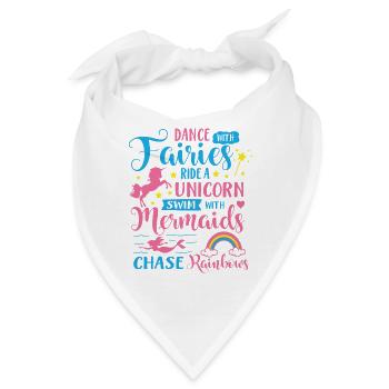 Feen Einhörner Meerjungfrauen - Bandana - Weiß - Vorne