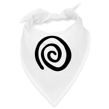 Muster und Illusion Hypnose Spirale - Bandana - Weiß - Vorne