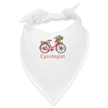 Cycologist Tee Funny MTB Cycling Gift tee - Bandana - Weiß - Vorne
