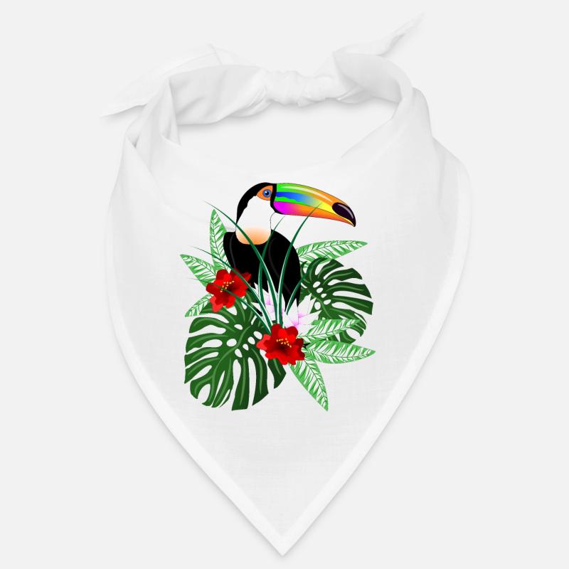 Toucan oiseau - Bandana - blanc