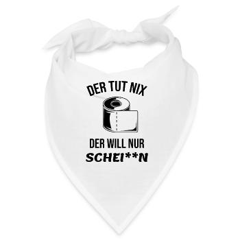 Lustiger Spruch Klopapier Schei**n Geschenk Cool - Bandana - Weiß - Vorne