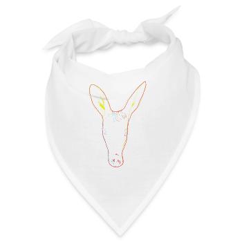 Bunter Erdferkel - Bandana - Weiß - Vorne