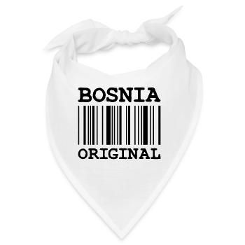 Bosnien Lustiger Bosna Spruch als Geschenk - Bandana - Weiß - Vorne