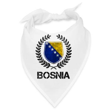 Bosnien Lustiger Bosna Spruch als Geschenk - Bandana - Weiß - Vorne