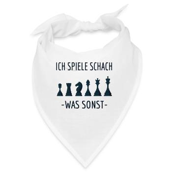 Schach - Bandana - Weiß - Vorne