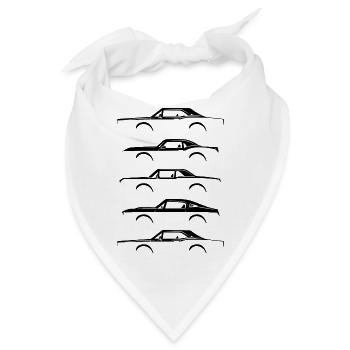 MUSCLE CAR Geschenk US Car Treffen für Auto - Bandana - Weiß - Vorne