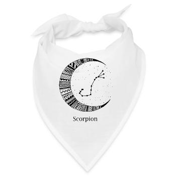Skorpion Sternbild - Bandana - Weiß - Vorne
