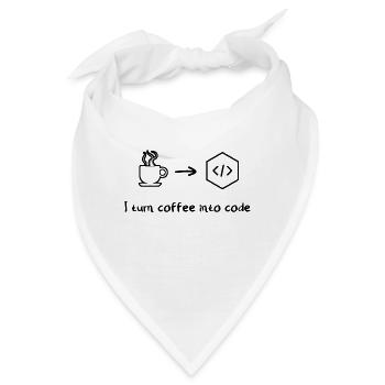 Kaffee Software Entwickler Engineer Programmierer - Bandana - Weiß - Vorne