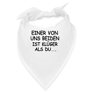Lustige Sprüche Fasching Karneval Wichtel Geschenk - Bandana - Weiß - Vorne