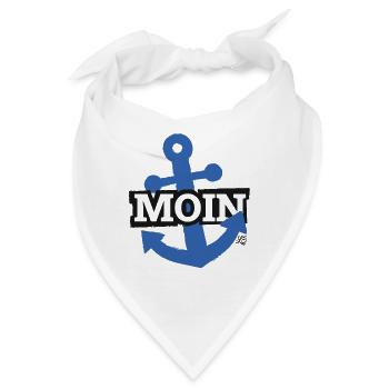 Moin und Anker - Bandana - Weiß - Vorne
