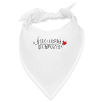 HERZSCHLAG LIEBLINGSSCHWESTER - Bandana - Weiß - Vorne