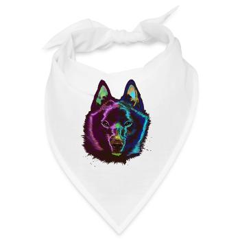 Splash Schipperke Hund - Bandana - Weiß - Vorne