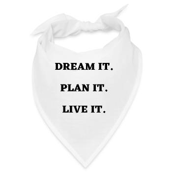 Motivational Quote Attitude Slogan - Bandana - Weiß - Vorne