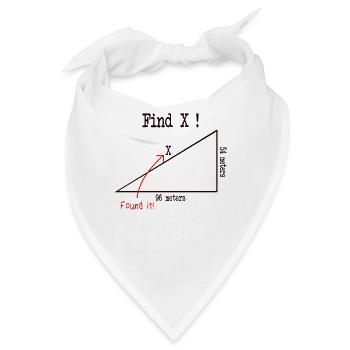 Mathe Mathematik meme Find X Found It pythagoras - Bandana - Weiß - Vorne