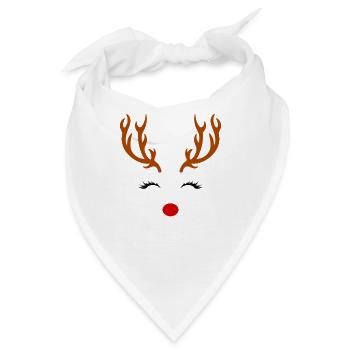 Rudolf Weihnachtsoutfit - Bandana - Weiß - Vorne