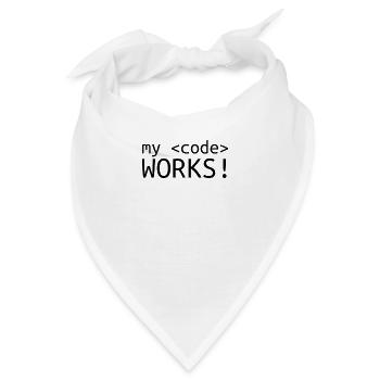 Mein Code funktioniert Programmieren Informatik - Bandana - Weiß - Vorne