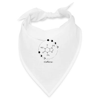 Koffein Molekül mit Umrandung - Bandana - Weiß - Vorne