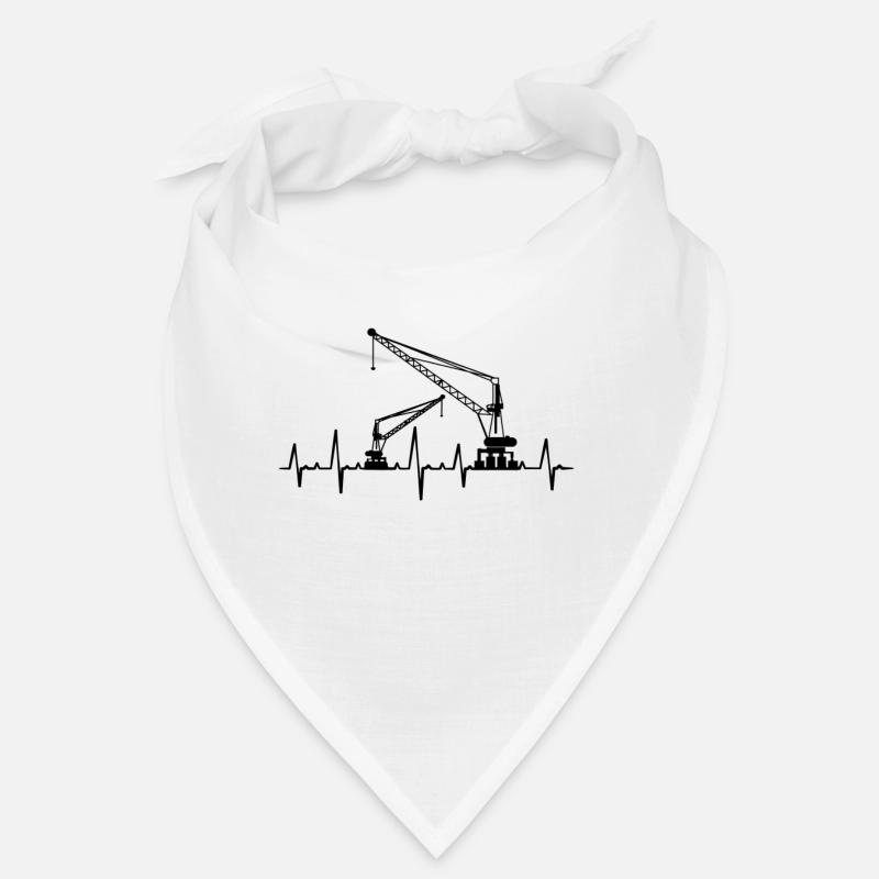 Kran Kräne Kranführer Baustelle Bagger Geschenk Bandana
