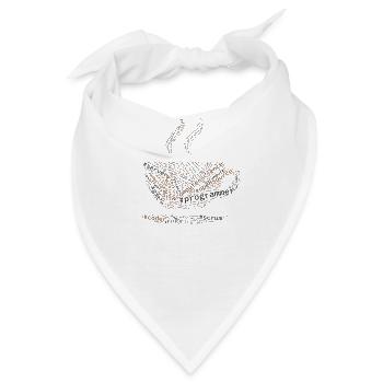 Hashtag Wordcloud Programmer, Coffee, Word Cloud - Bandana - Weiß - Vorne
