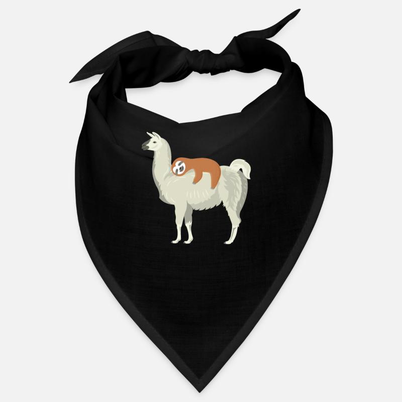 Cute & Funny Sloth Sleeping on Llama Bandana