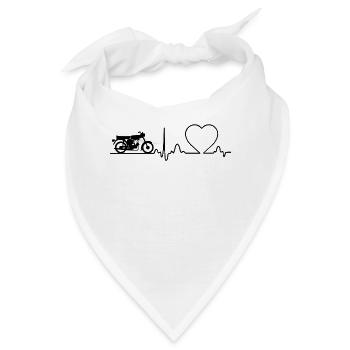 Moped Zweitakt Simson S51 Design - Bandana - Weiß - Vorne
