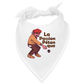 Français La Passion Pétanque Jeu de Pétanque Boule - Bandana - Weiß - Vorne