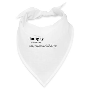 Hangry Hunger Foodlover wütend Spaghetti Pizza - Bandana - Weiß - Vorne