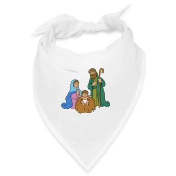 Heilige Familie - Bandana - Weiß - Vorne