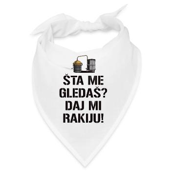 Balkan Jugo Rakija Spruch Geschenk - Bandana - Weiß - Vorne