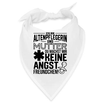 Altenpflegerin und Mama - Bandana - Weiß - Vorne