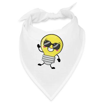 Glühbirne - Bandana - Weiß - Vorne
