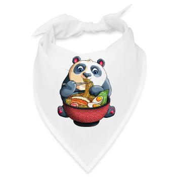 Kawaii Panda Nudeln Netter Anime Panda Ramen Otaku - Bandana - Weiß - Vorne
