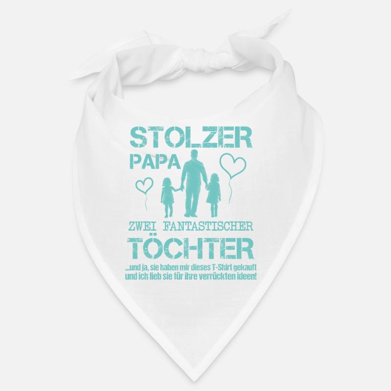 Stolzer Papa zwei Töchter Bandana